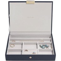 Szkatułka na biżuterię Stackers classic granatowa