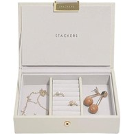Szkatułka na biżuterię Stackers mini jasnobeżowa z