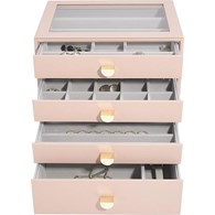 Szkatułka na biżuterię Stackers classic różowa z 4